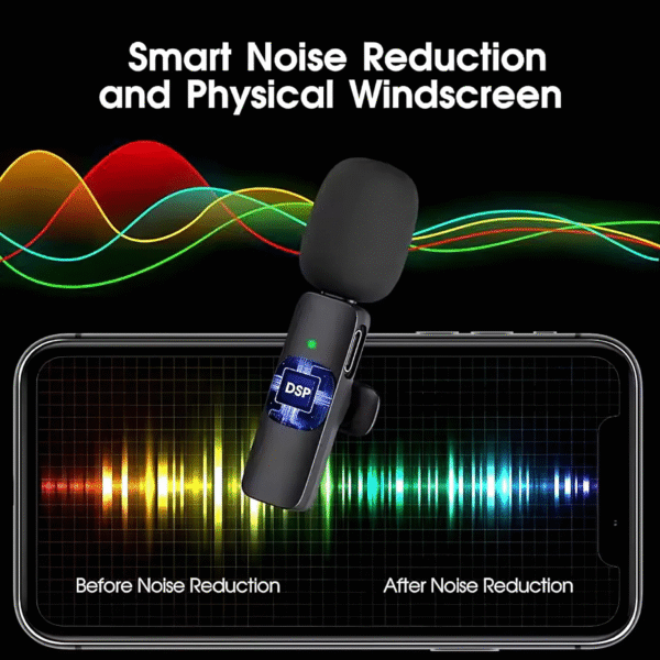 Digironics SSH-002 Wireless Microphone with 1 Transmitters & Receiver, Noise Cancellation Mic for Podcast, Youtubers, Content Creation, Suitable for iPhone, Android/Type-C Devices. 50m Range. - Image 5
